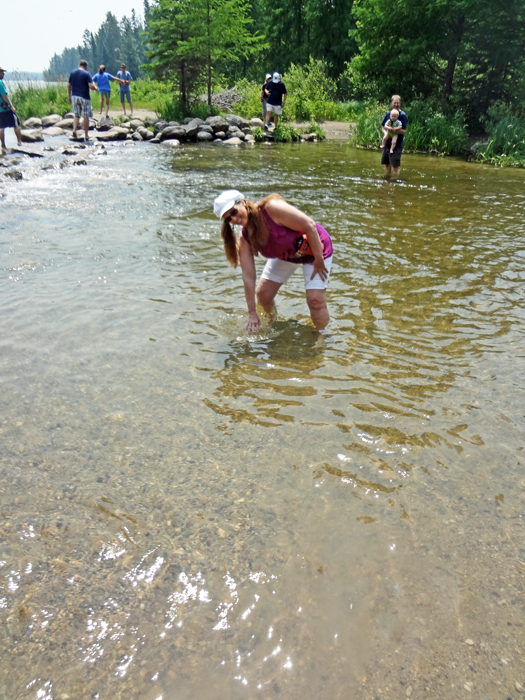 Karen Duquette walked across The Mississippi River